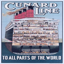 Vintage poster – Cunard Line to all the parts of the world – Galerie 1 2 3